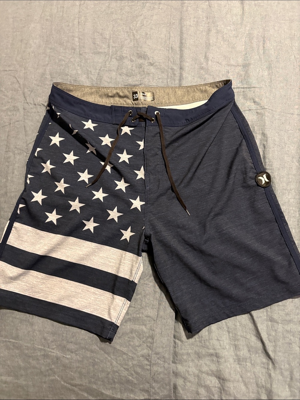 Hurley Navy American Star & Stripe Phantom Board Shorts